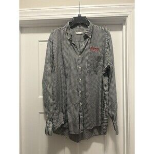 Peter Millar Shirt Mens XL Nanoluxe Gingham Check Button Down Maker’s Mark Logo